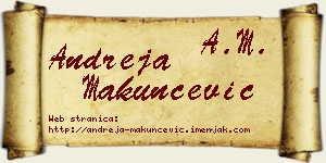Andreja Makunčević vizit kartica